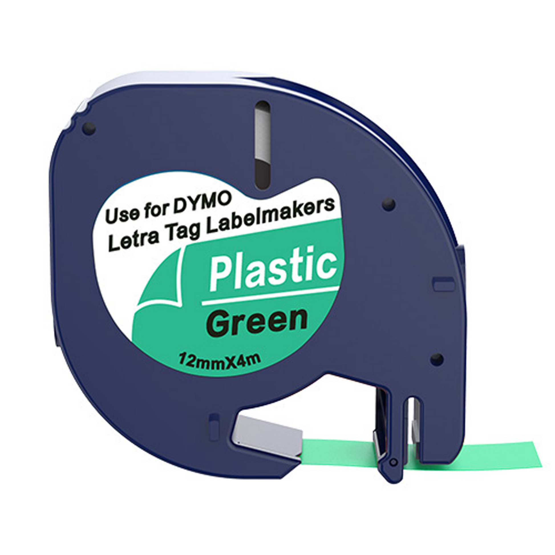 Dymo LetraTag 91204 tape - Zwart op Groen - 12 mm x 4 m-1