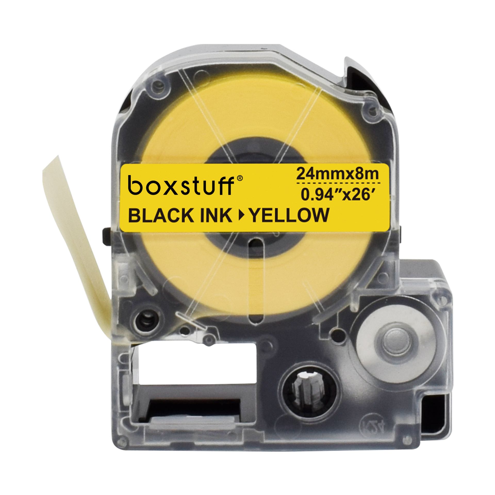Epson LC-6YBP compatibele tape - zwart op wit - 24 mm x 8 m