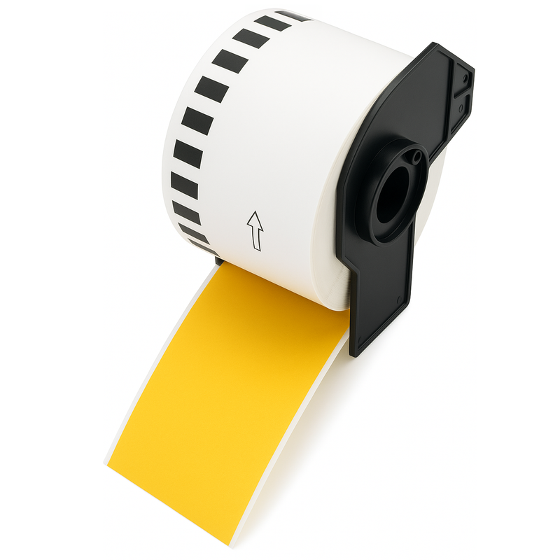 Brother DK-22205 compatibele labels geel - 62 mm x 30,48 m-1