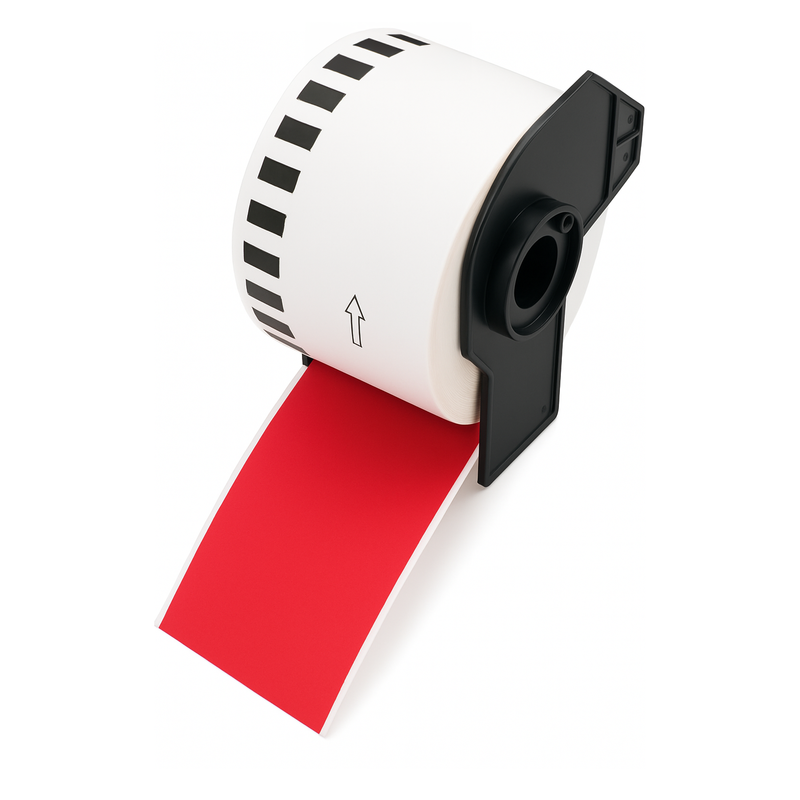 Brother DK-22205 compatibele labels rood - 62 mm x 30,48 m-1