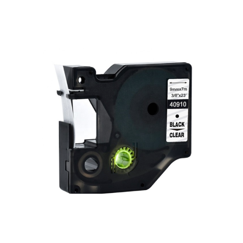 Dymo D1 compatibele 40917 tape - zwart op rood - 9 mm x 7 m