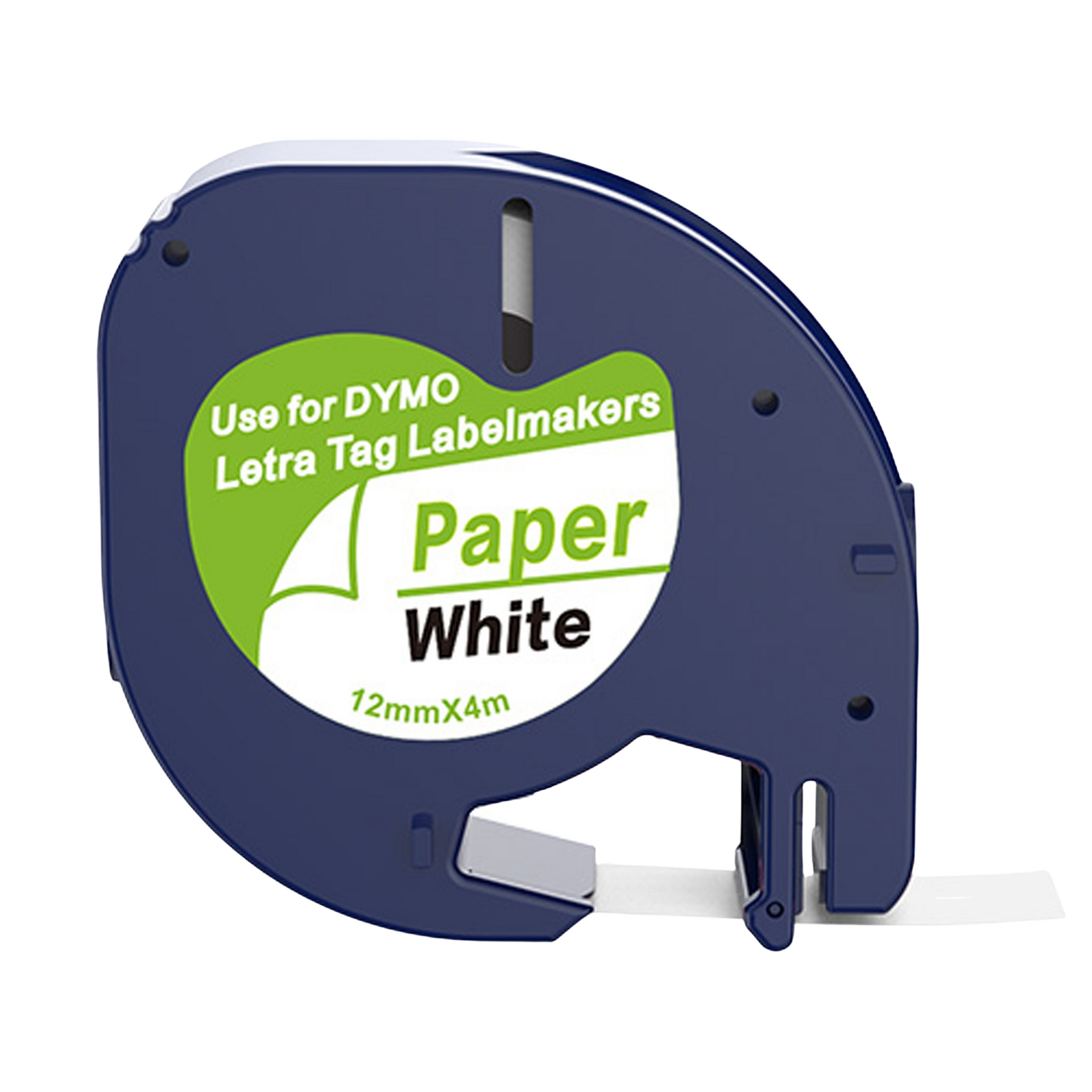 Dymo LetraTag 91200 tape - zwart op wit - 12 mm x 4 m - papier