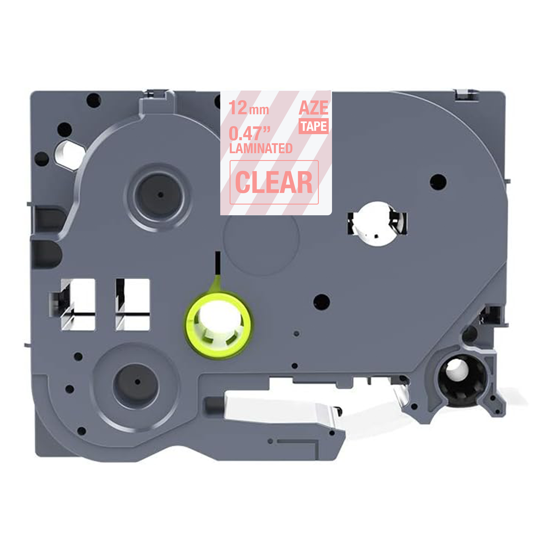 Brother TZE-132 compatibele tape - rood op transparant - 12 mm x 8 m