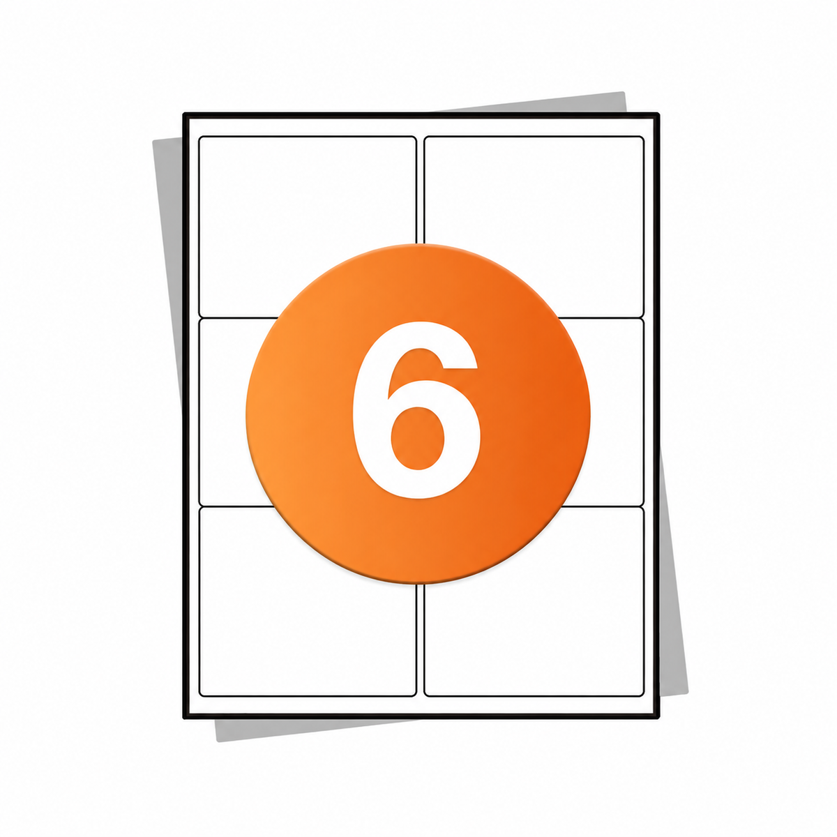 A4 stickervellen - 6 per vel - 210 × 49,4mm