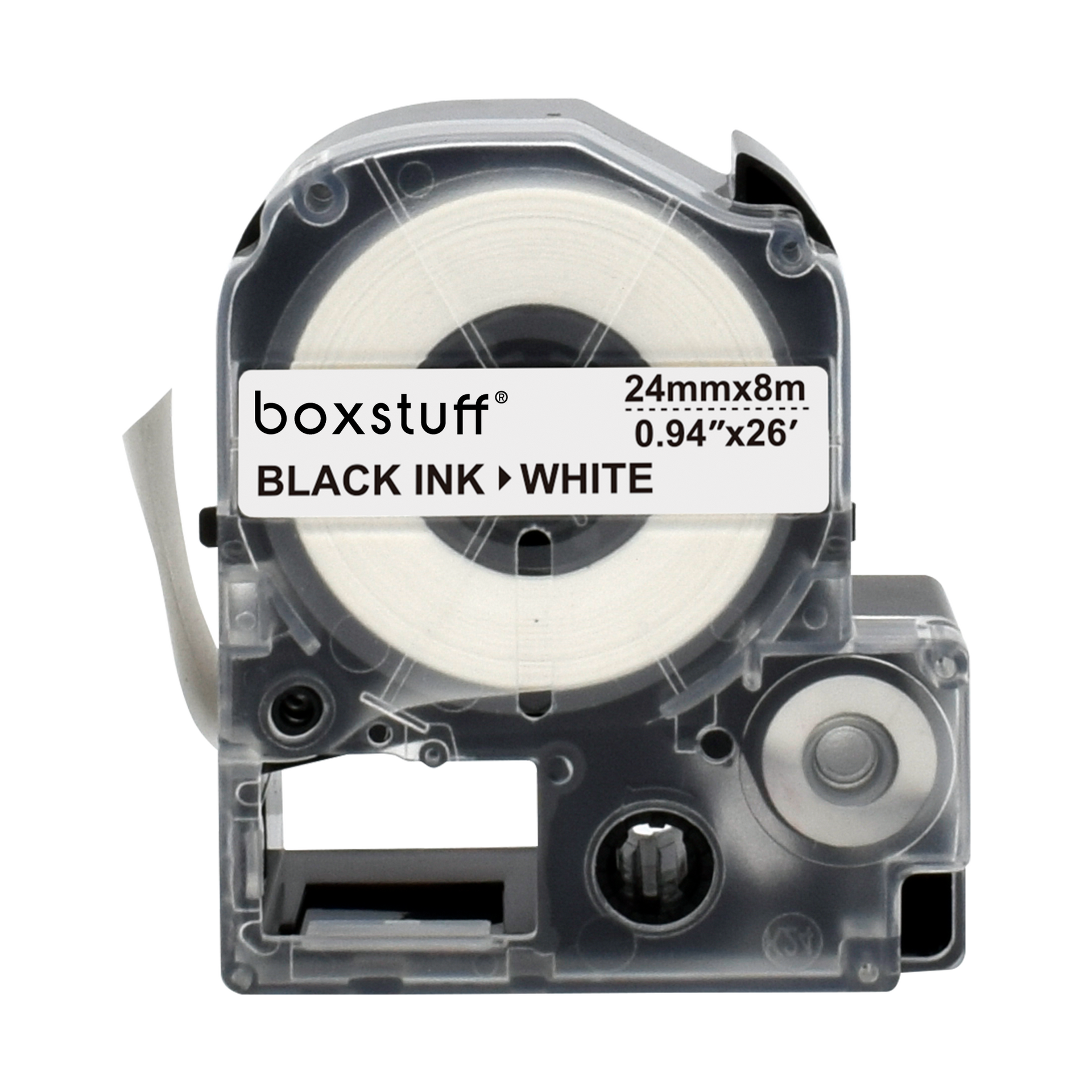 Epson LC-6WBN compatibele tape - zwart op wit - 24 mm x 8 m