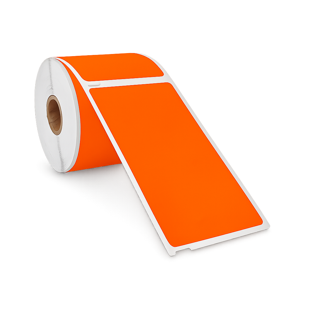 Dymo 99014 oranje compatibele labels - 101 mm x 54 mm - 220 labels per rol