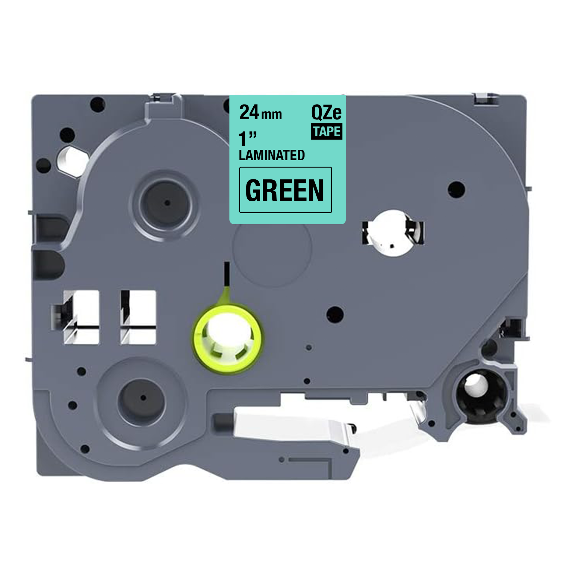 Brother TZE-751 compatibele tape - Zwart op groen - 24 mm x 8 m