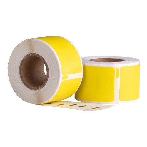 Dymo 99010 geel compatibele labels - 89 mm x 28 mm - 130 labels per rol-2