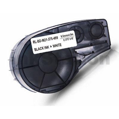 Brady M21-375-499 compatibele nylon tape - zwart op wit - 9,53 mm x 4,88 m