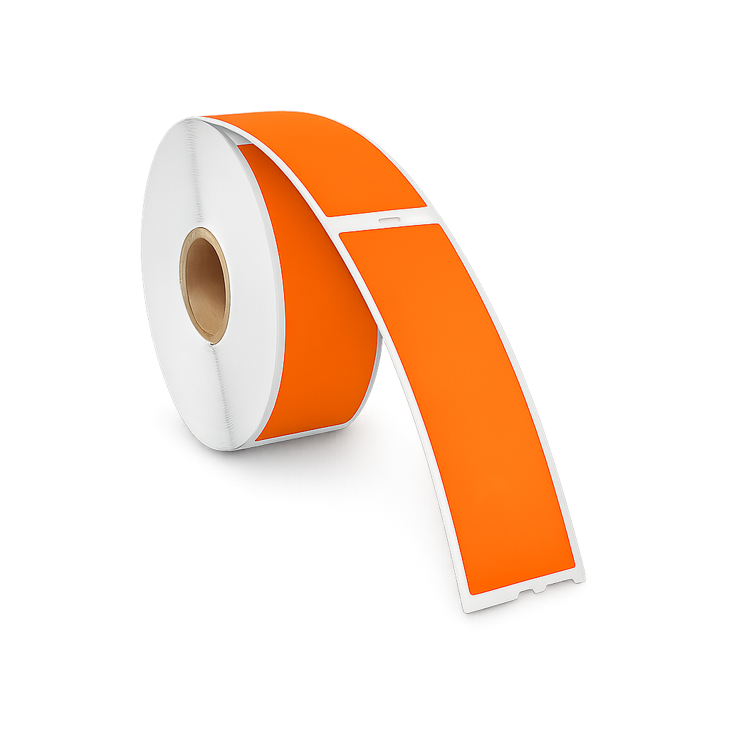 Dymo 99010 oranje compatibele labels - 89 mm x 28 mm - 130 labels per rol