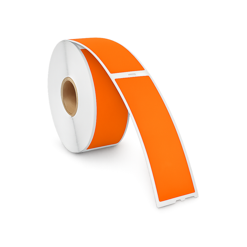 Dymo 99010 oranje compatibele labels - 89 mm x 28 mm - 260 labels per rol-1