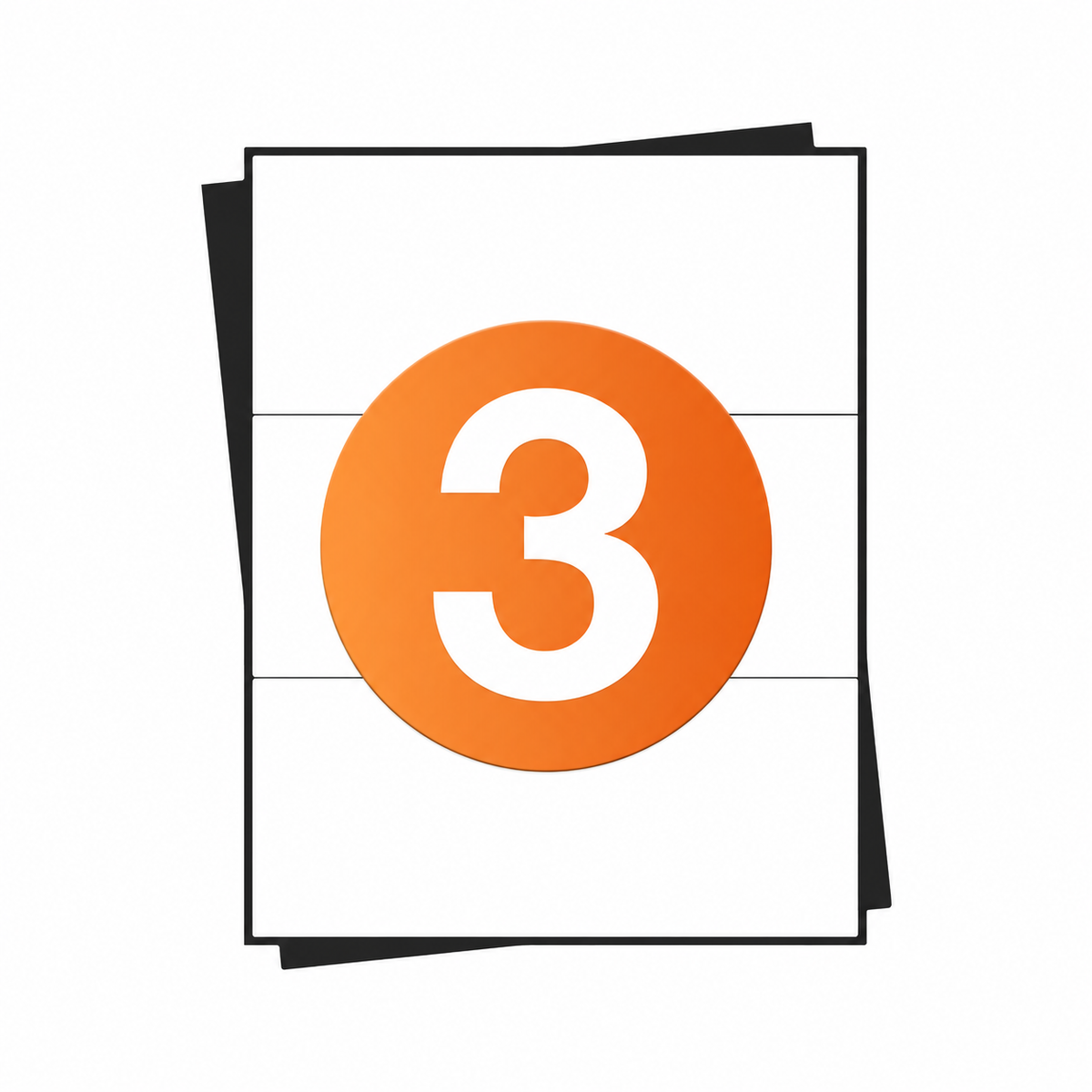 A4 stickervellen - 3 per vel - 210 x 99mm-1