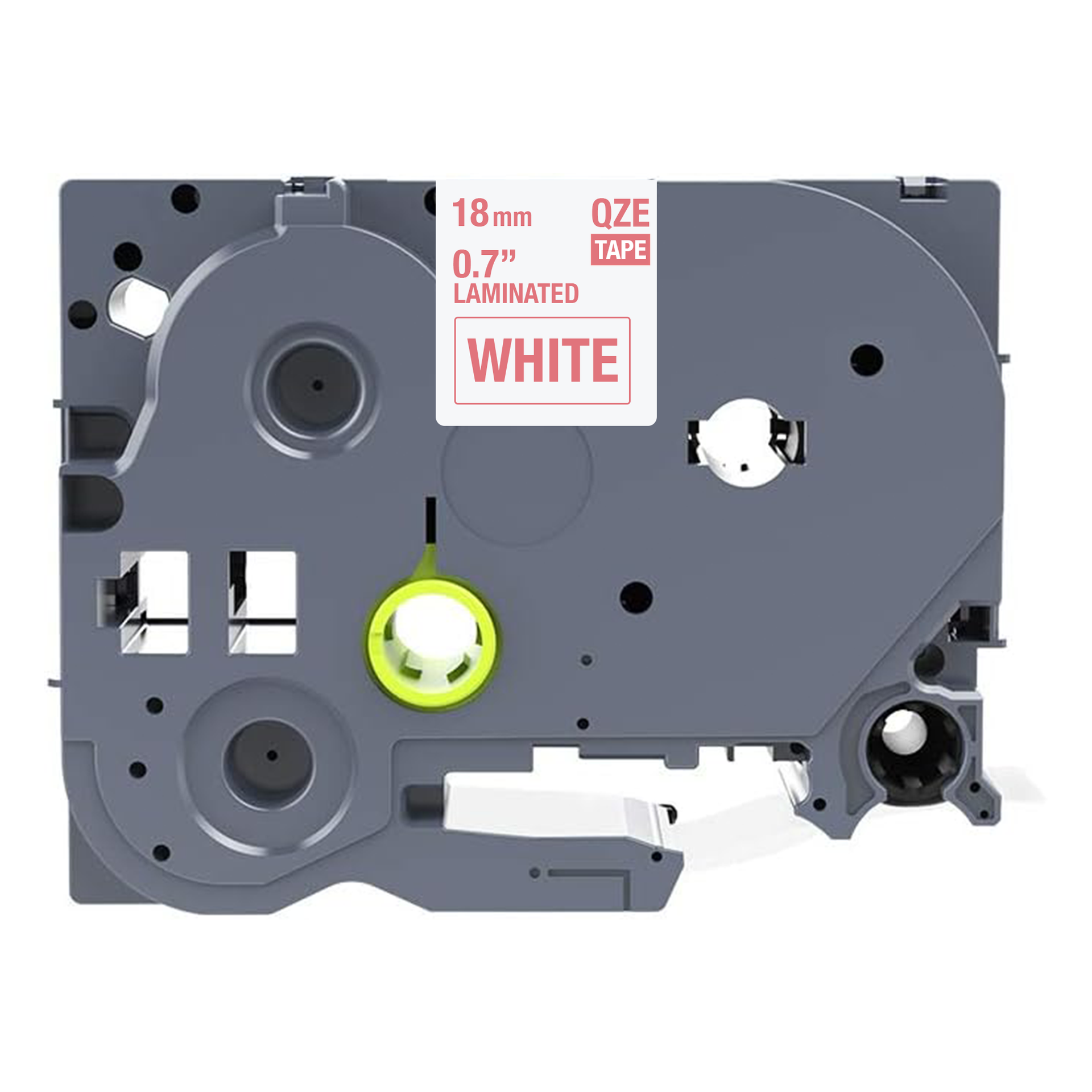 Brother TZE-242 compatibele tape - rood op wit - 18 mm x 8 m