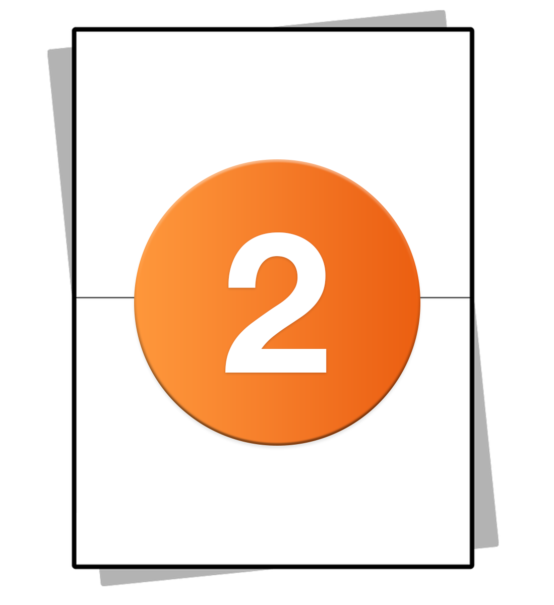 A4 stickervellen - 2 per vel - 210 x 148mm