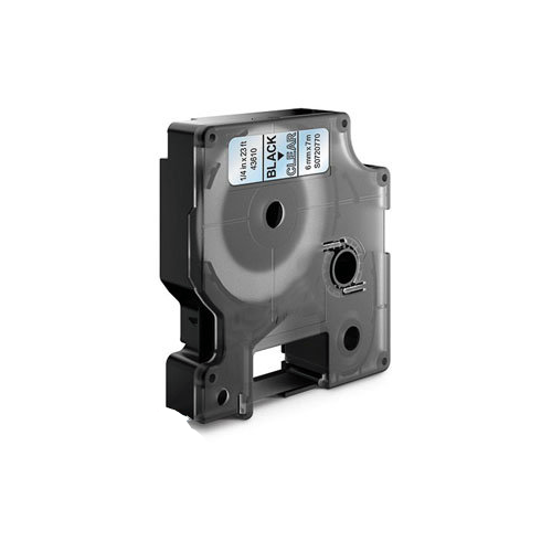 Dymo D1 compatibele 43610 tape - zwart op transparant - 6 mm x 7 m