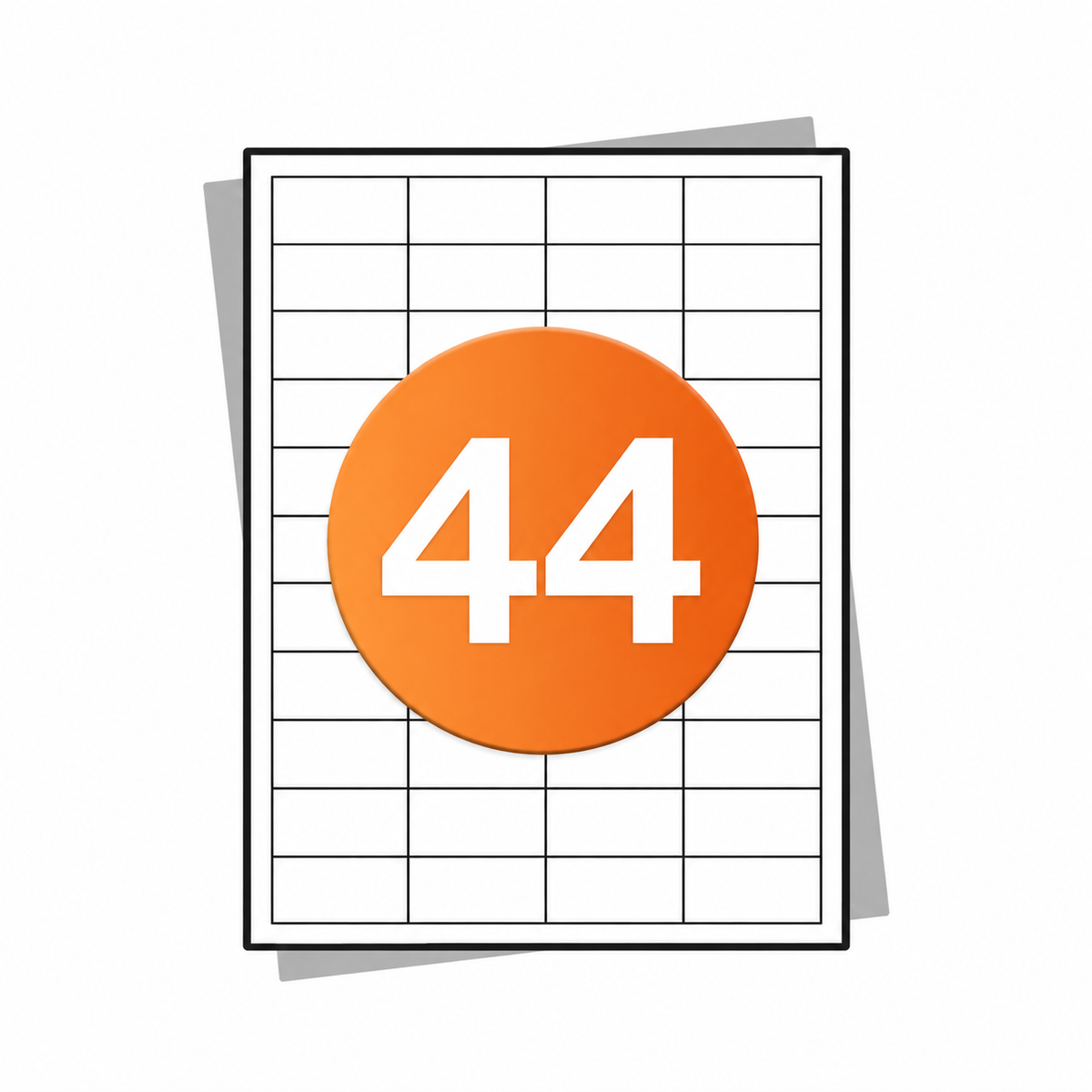 A4 stickervellen - 44 per vel - 48,5 mm x 25,4 mm-1