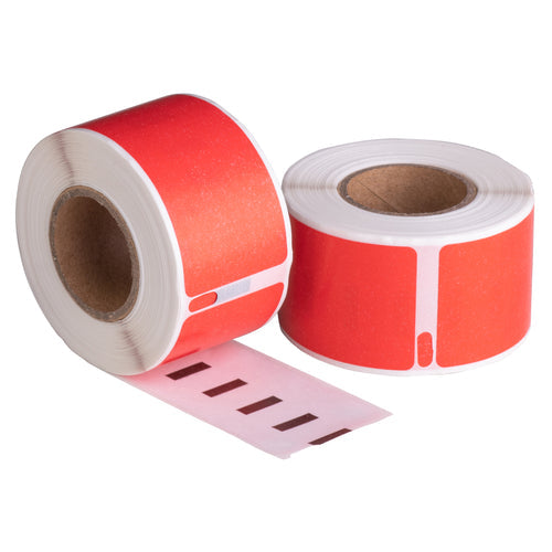 Dymo 99010 rood compatibele labels - 89 mm x 28 mm - 130 labels per rol-2