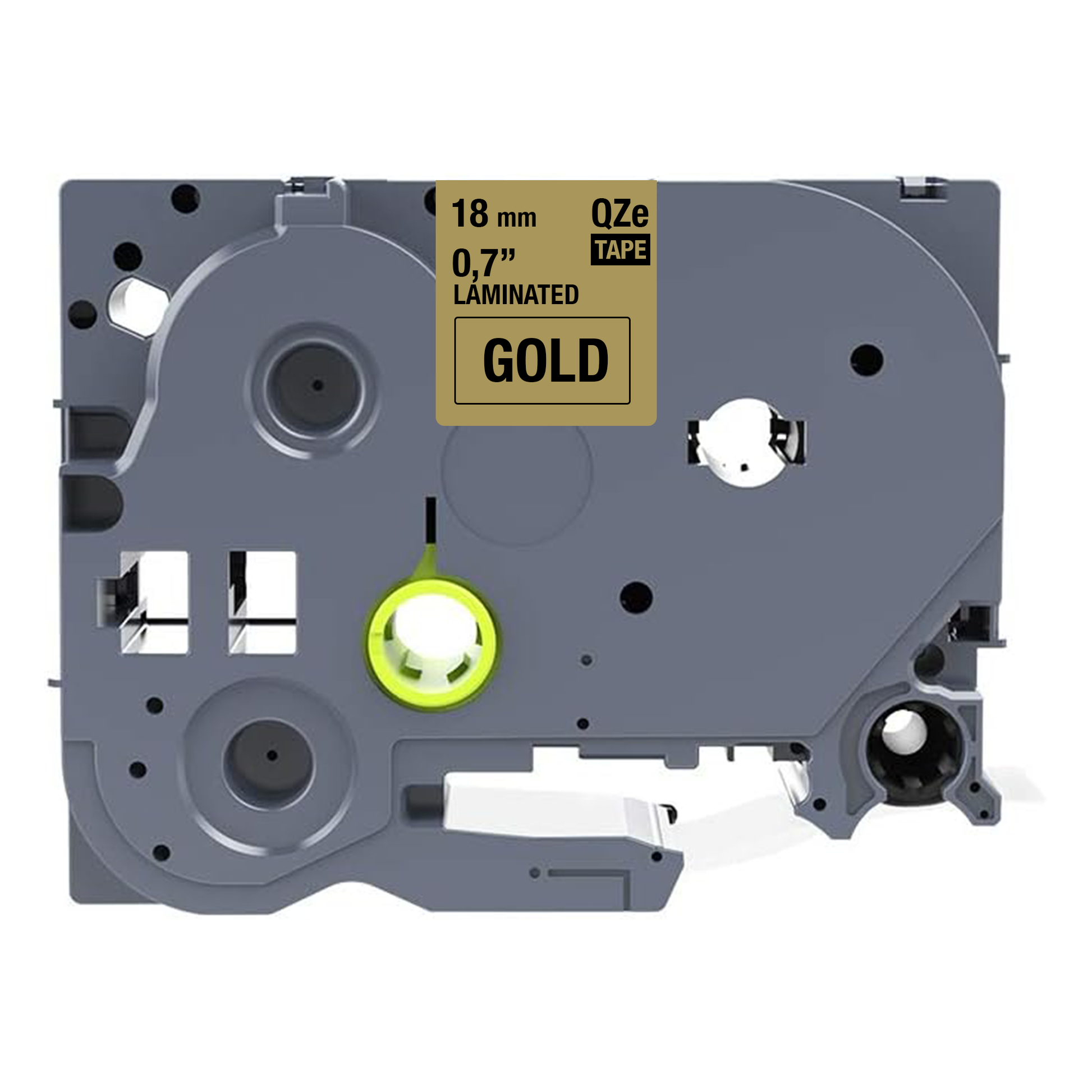 Brother TZE-841 compatibele tape - zwart op goud - 18 mm x 8 m-1