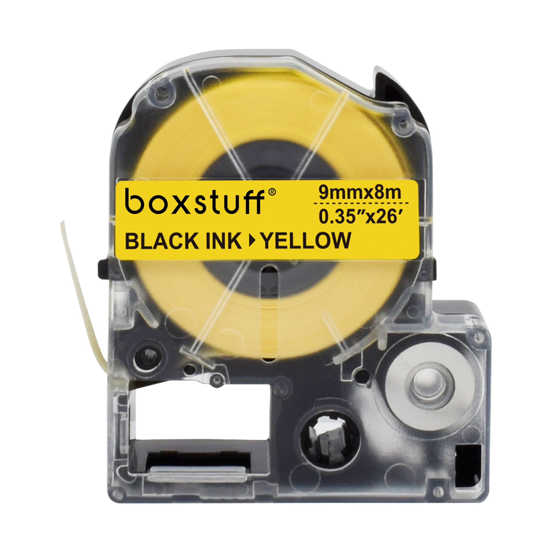 Epson LC-3YBP compatibele tape - zwart op geel - 9 mm x 8 m