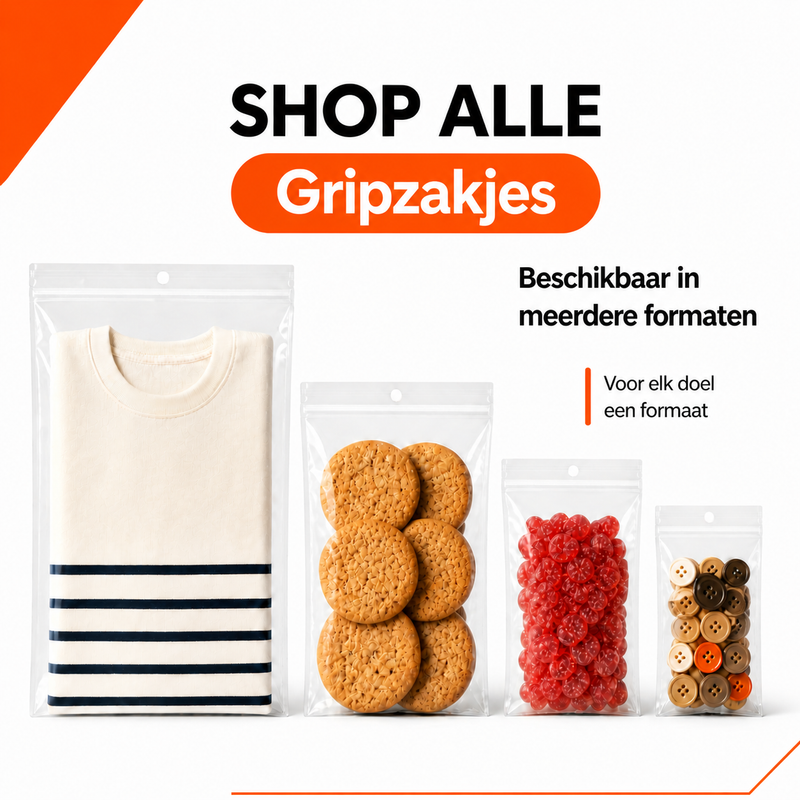 Gripzakjes 55 x 65 mm - Transparant - 100 stuks-4