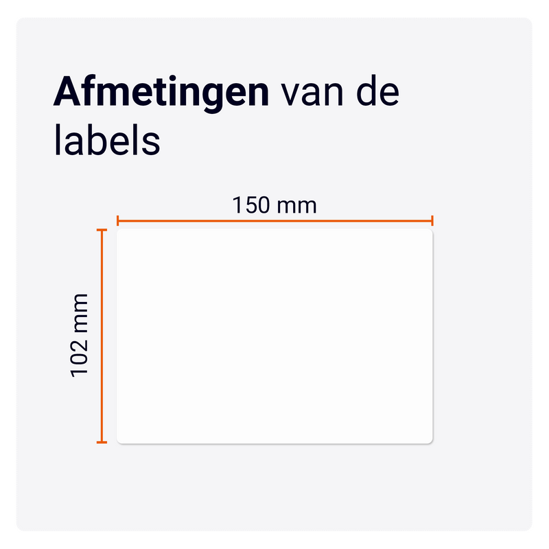 Zebra compatibele labels - 102 mm x 150 mm – 300 labels per rol-5