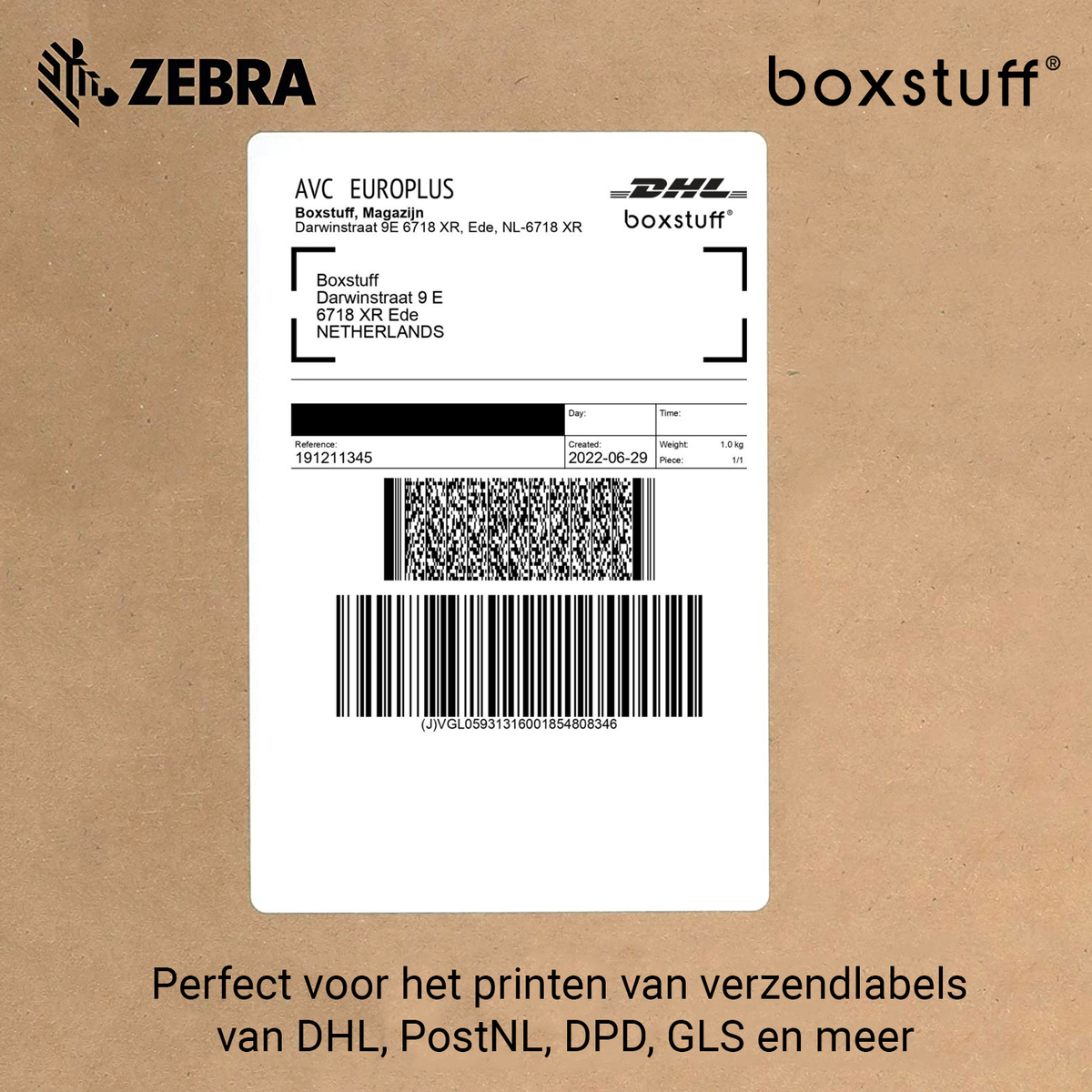 Zebra compatibele labels - 102 mm x 150 mm – 300 labels per rol-6