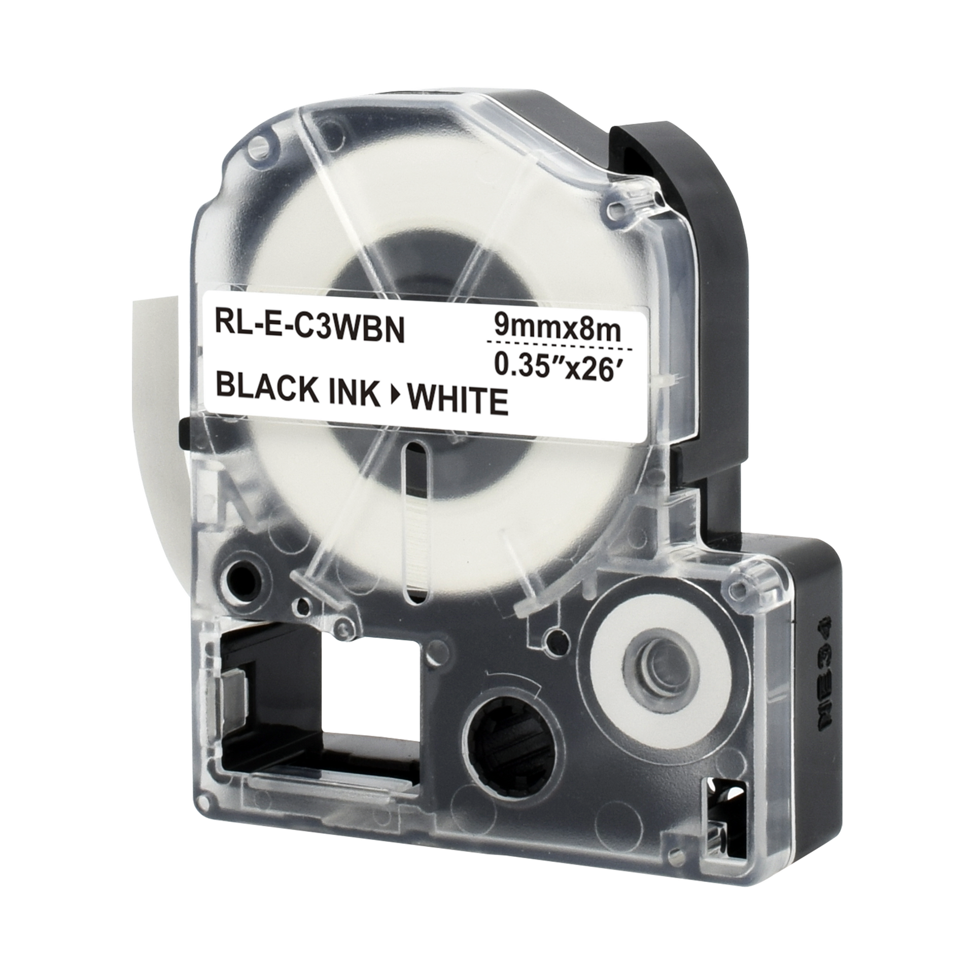 Epson LC-3WBN compatibele tape - zwart op wit - 9 mm x 8 m