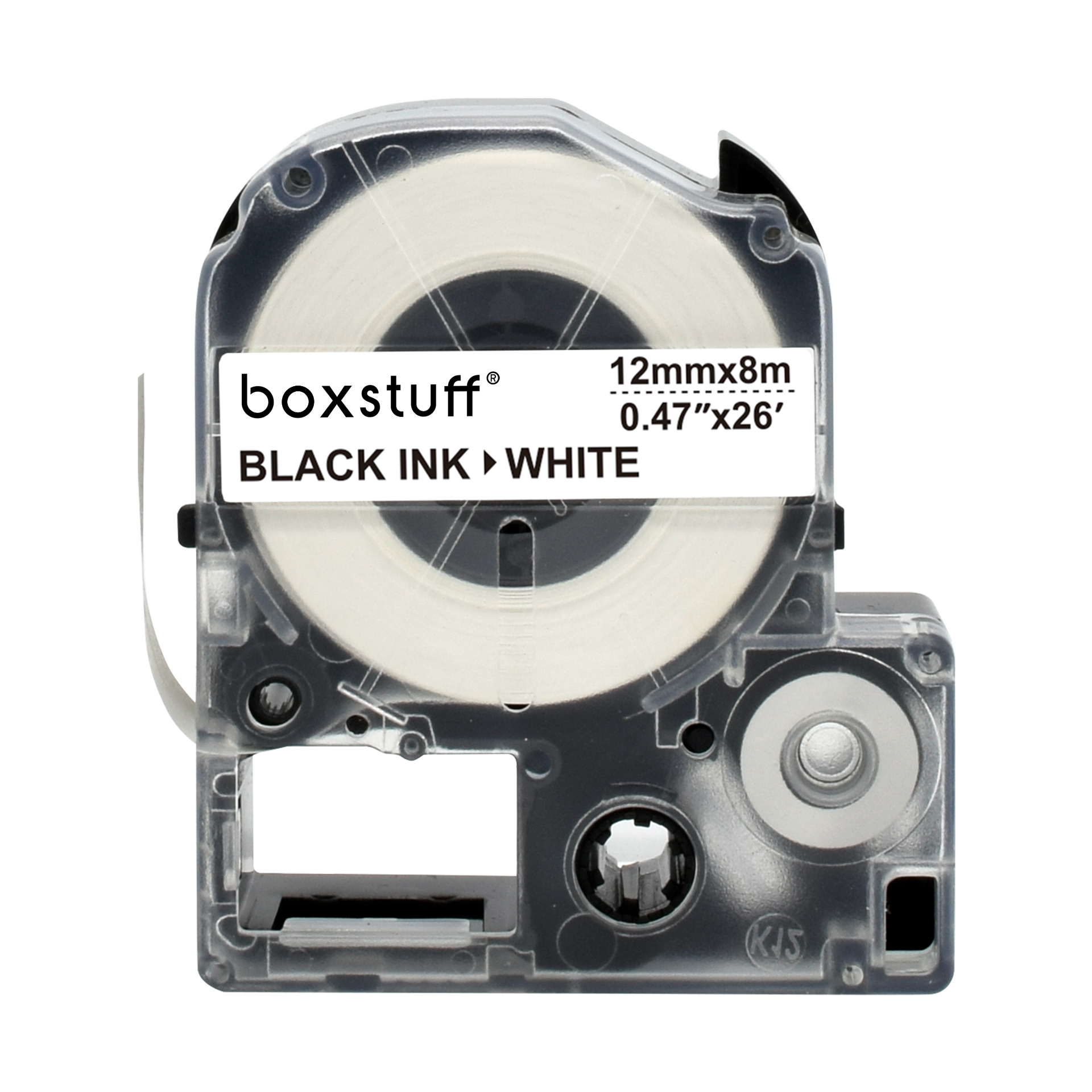Epson LC-4WBN compatibele tape - zwart op wit - 12 mm x 8 m