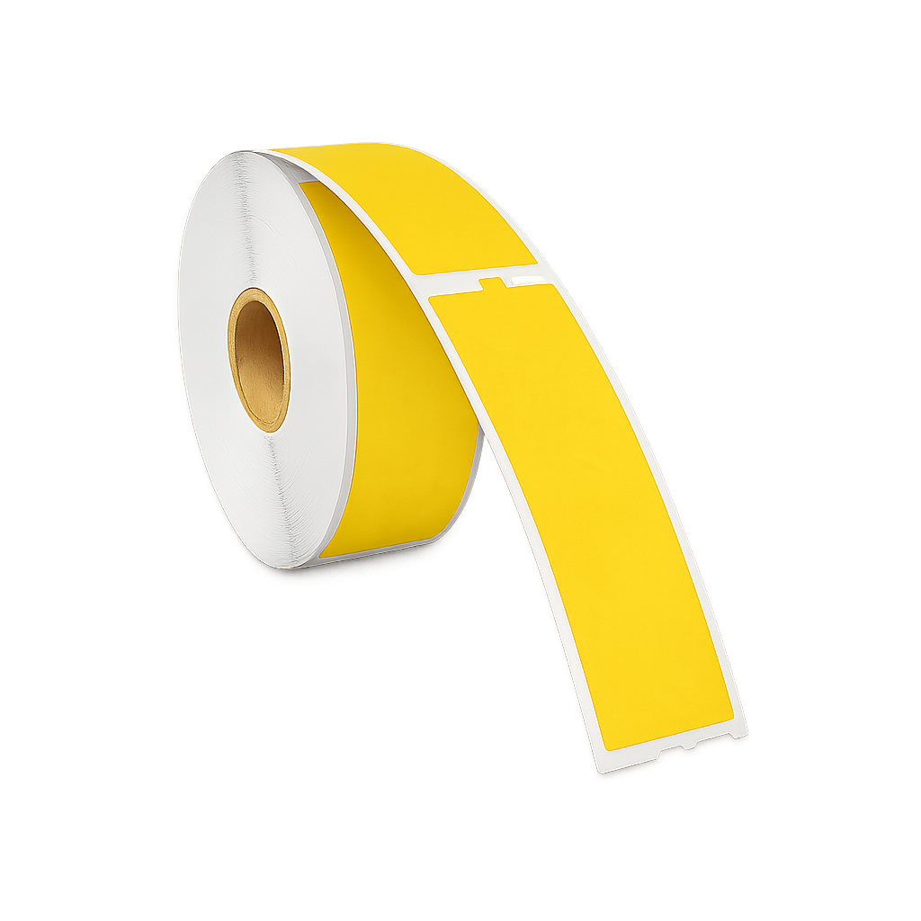 Dymo 99010 geel compatibele labels - 89 mm x 28 mm - 130 labels per rol