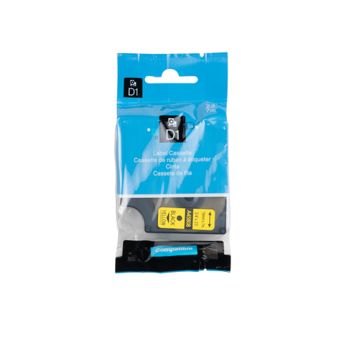 Dymo D1 compatibele 45808 tape - zwart op geel - 19 mm x 7 m-2