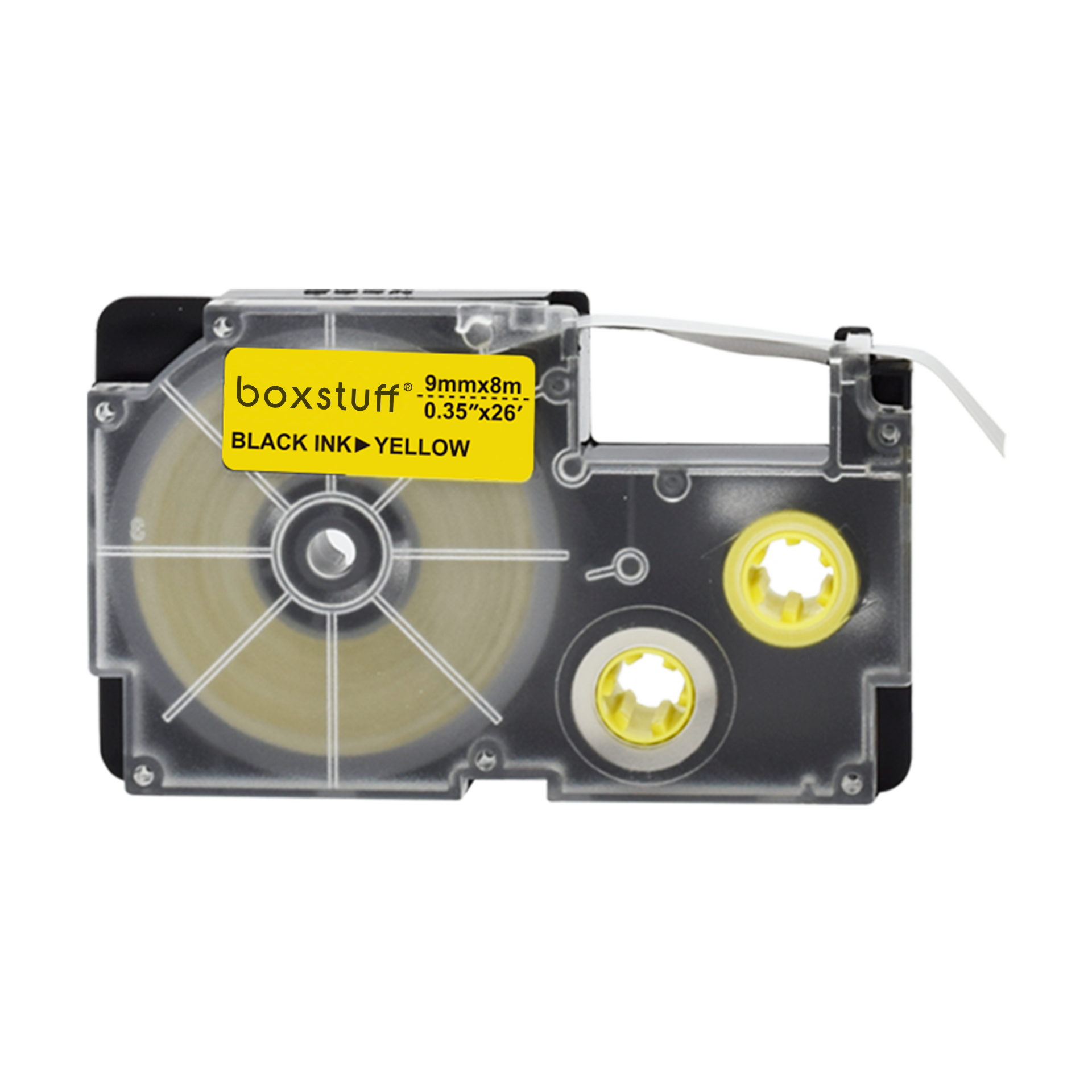 Casio XR-9YW compatibele tape - zwart op geel - 9 mm x 8 m
