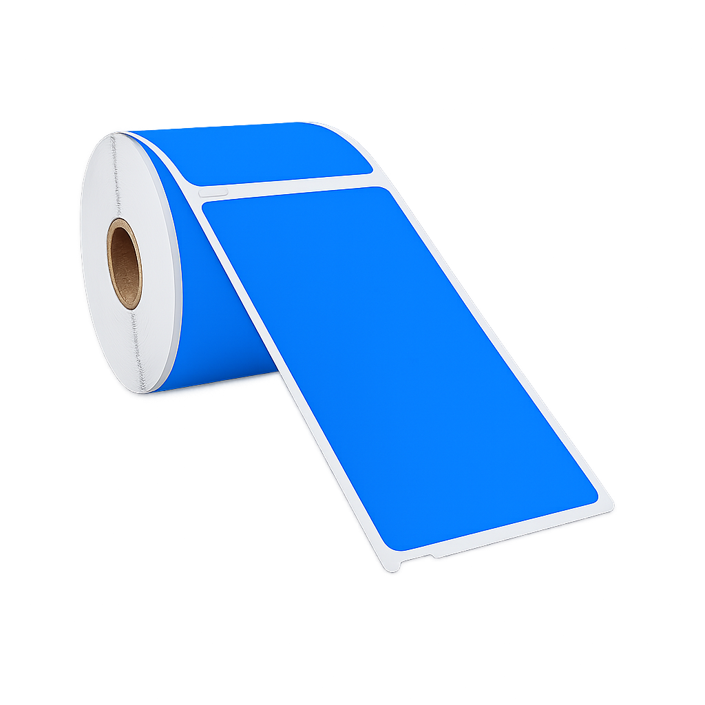 Dymo 99014 blauw compatibele labels - 101 mm x 54 mm - 220 labels per rol-1