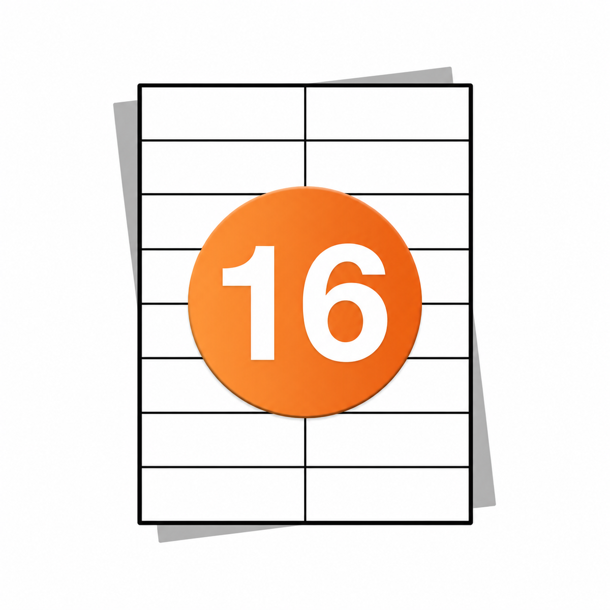 A4 stickervellen - 16 per vel - 105 mm x 37 mm-1