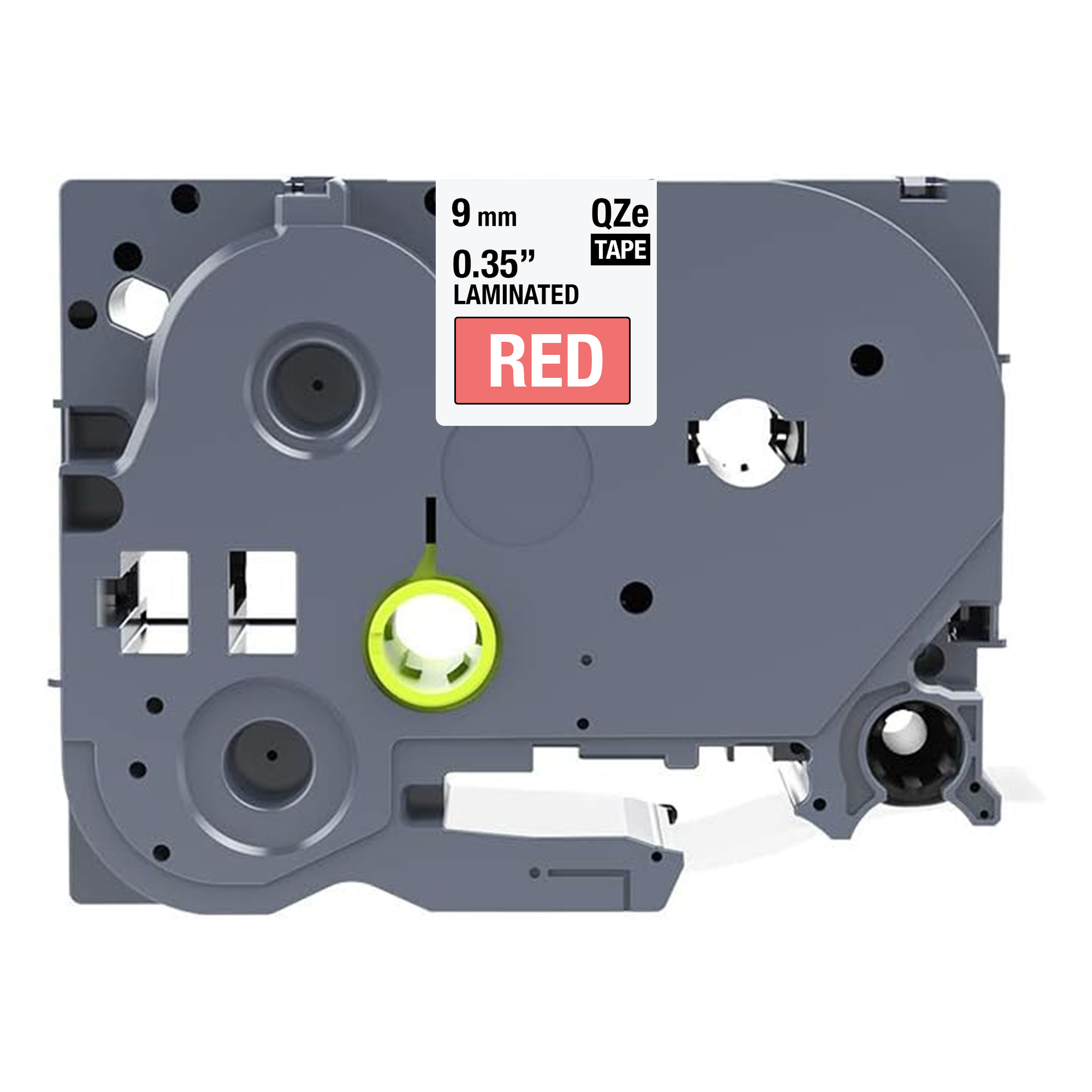 Brother TZE-425 compatibele tape - wit op rood - 9 mm x 8 m