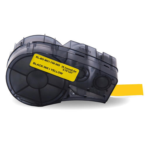 Brady M21-750-595-YL compatibele vinyl tape - zwart op geel - 19,1 mm x 6,40 m-1