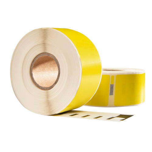 Dymo 99012 geel compatible labels, 89 mm x 36 mm, 260 etiketten, permanent