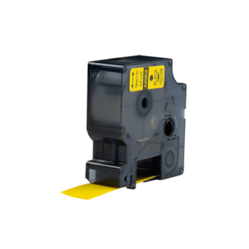 Dymo D1 compatible 45808 (S0720880) tape, zwart op geel, 19 mm x 7 m